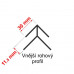 Vonkajší rohový profil - PVC podhľadové obklady COLOR - P117- GRAFITOVÁ - 3m