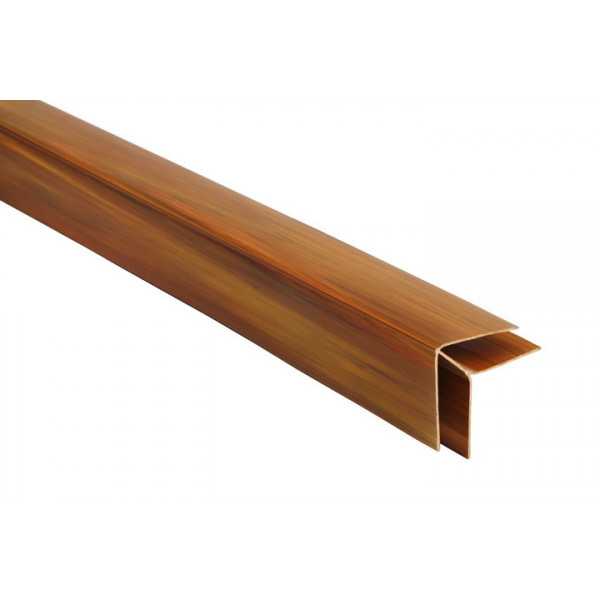 Vonkajší rohový profil - PVC podhľadové obklady COLOR - P117-  ZLATÝ DUB / TEAK - 3m