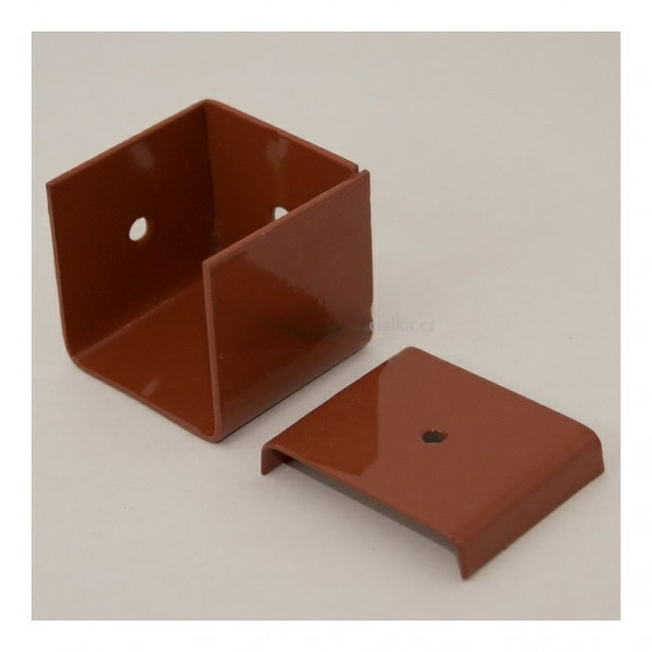 Držiak plotového poľa "papučka"pre Zakrývací profil Modular 40x40 mm - Čerešňa