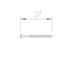 Fasádny klinec pro vinyTherm V5104 - 1,9x27 mm - drážkovaný, nerez A2/ biely lak Fasádny klinec pro vinyTherm V5104 - 1,9x27 mm - drážkovaný, nerez A2/ biely lak