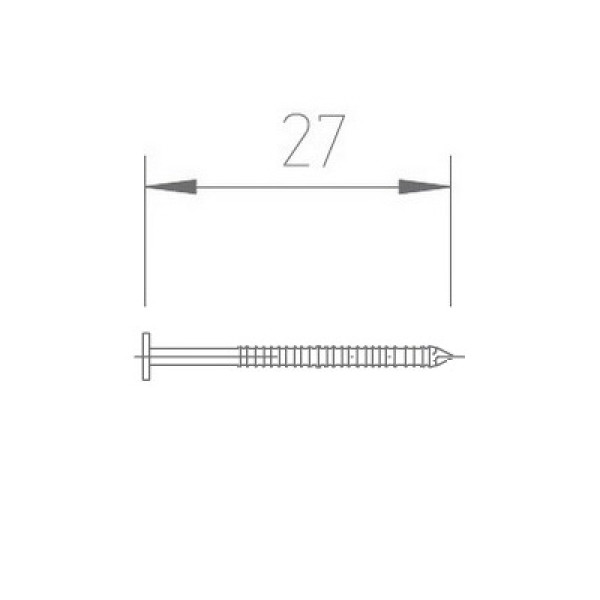 Fasádny klinec pro vinyTherm V5104 - 1,9x27 mm - drážkovaný, nerez A2/ biely lak