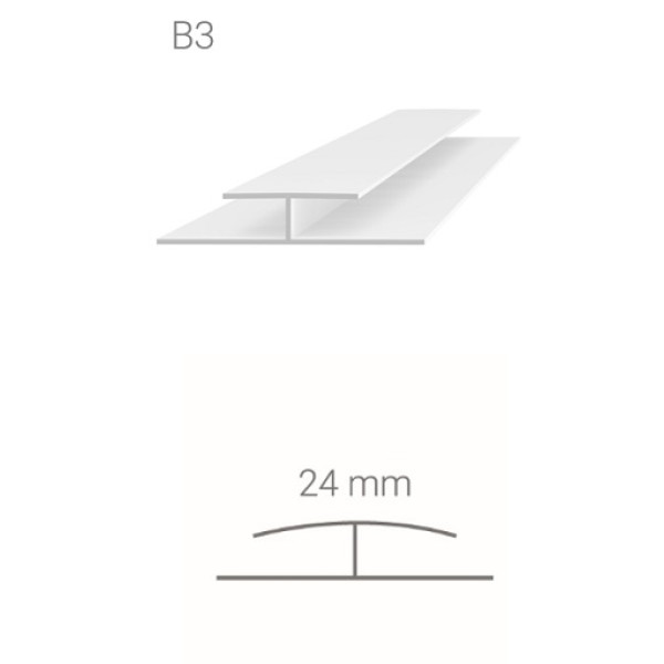 Spojovací profil Vilo B3 - hnedá  / 2,7 m