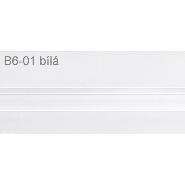 Univerzálna začisťovacia lišta Vilo B6 - 01 biela /3m x 50mm Univerzálna začisťovacia lišta Vilo B6 - 01 biela /3m x 50mm