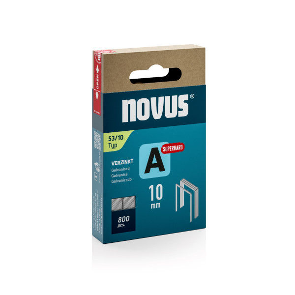 Sponky NOVUS A typ 53 - 14 mm super tvrdé / 800 ks Sponky NOVUS A typ 53 - 14 mm super tvrdé / 800 ks